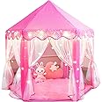 Princess Tent for Girls Unicorn Fairy Castle Play Tents for Kids Toddler, Hexagon Kids Playhouse with Gift Box, Princess Toys & Gift for Girls Aged 3+ for Indoor & Outdoor(Princess Tent with Mat)