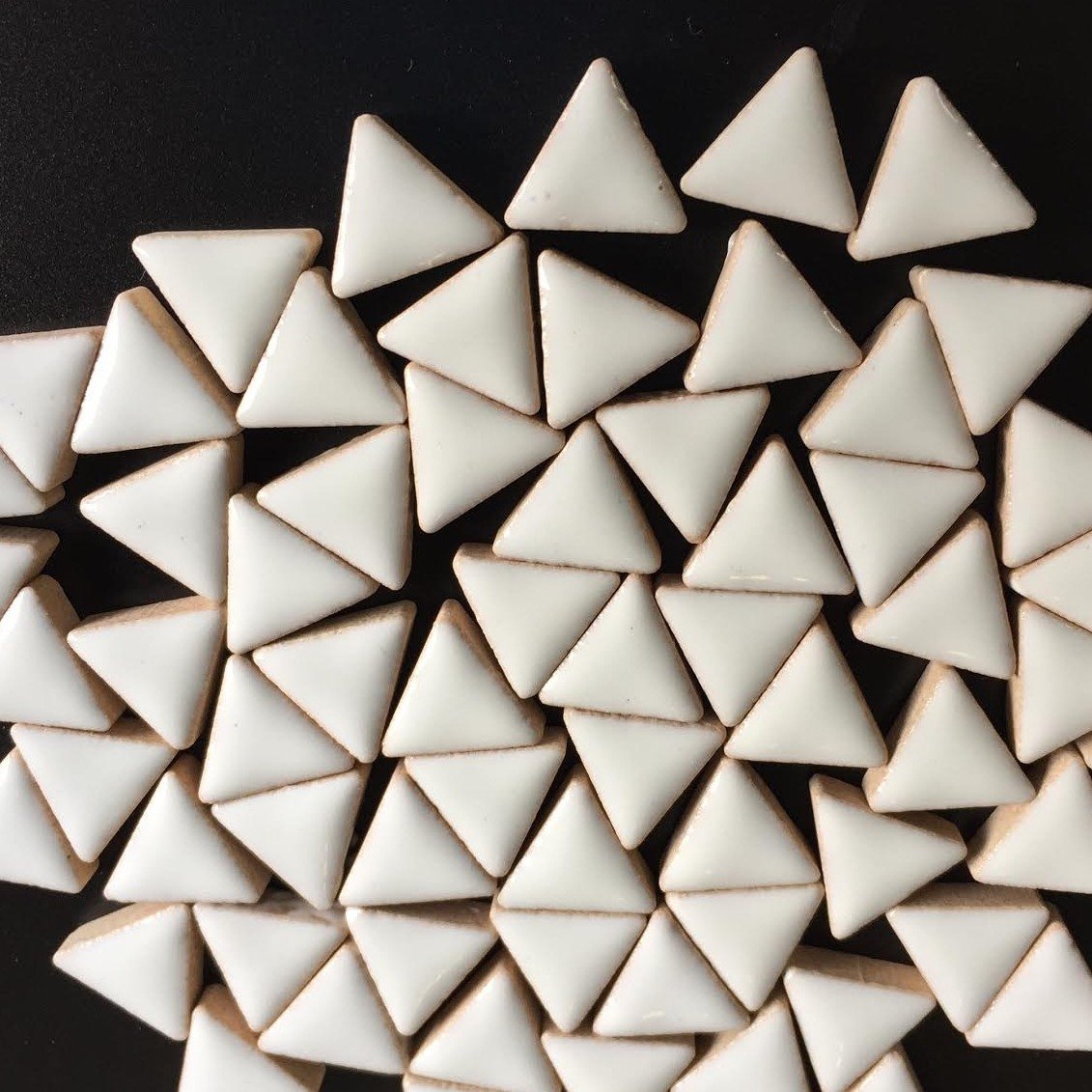 Craft Mosaic tiles Glazed Ceramic Triangles White Amazon.co.uk