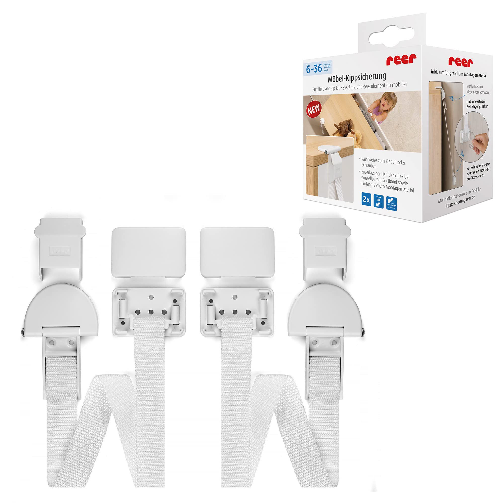 reer Furniture Tilt Lock Smart Wall Fixing for Furniture from Swabian Child Safety Experts