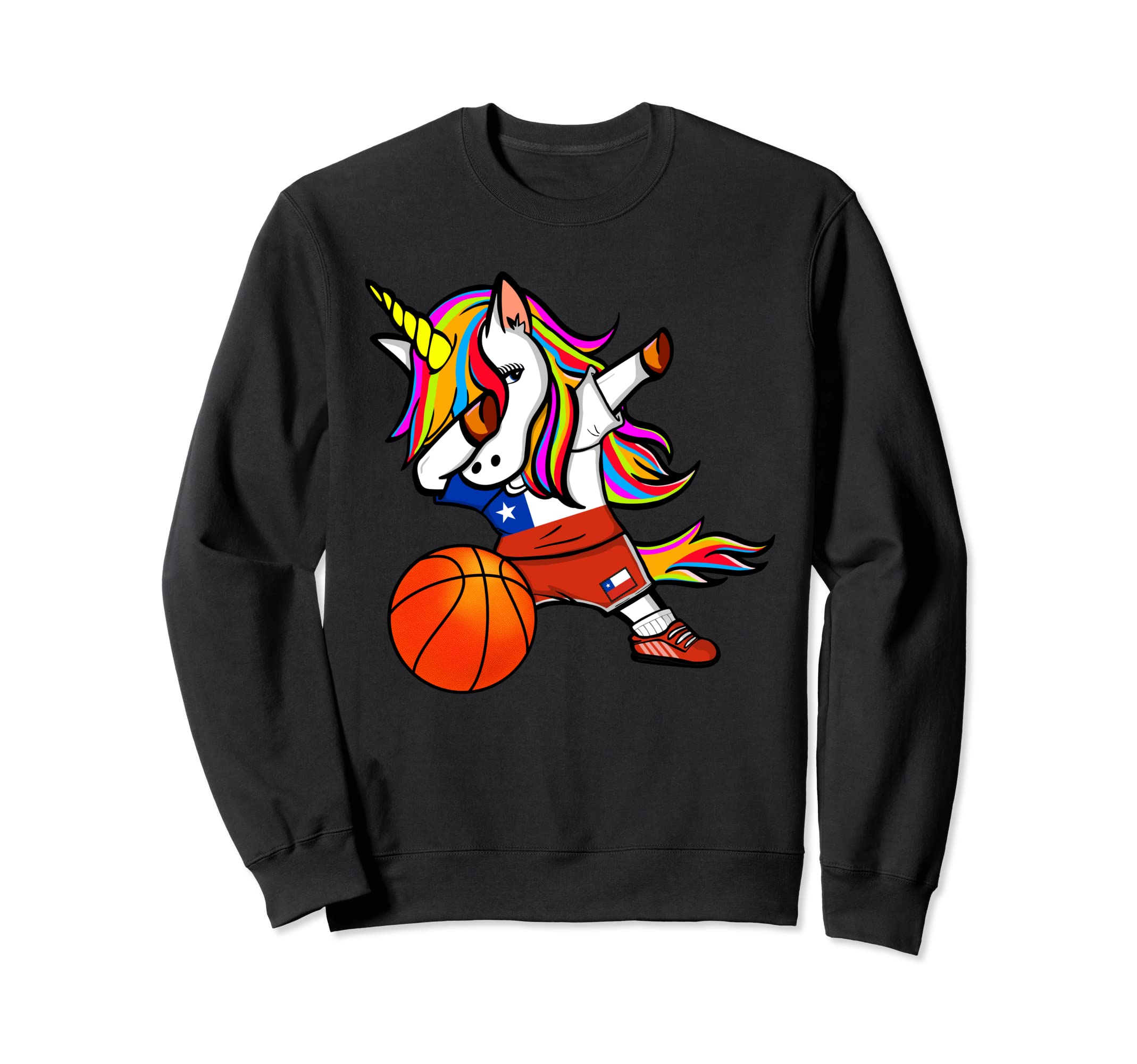 Dabbing Unicorn Chile Basketball Fans Jersey Chilean Sports Sweatshirt
