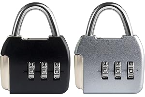 UP Security Small Combination Luggage Locks, 3 Digit Combination Padlock, Travel Lock with Code, Small Combo Lock for Locker,
