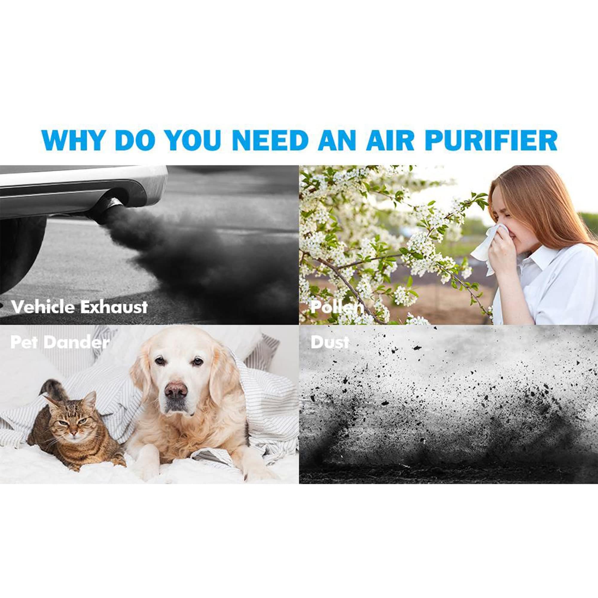 MOOKA Air Purifiers Home for Large Room Up to 1800 Sq. Ft, KJ203F-142-01 True H13 HEPA Air Filter, 23dB Air Cleaner for Allergies, Pollen, Smoke, Dust, Pet Dander Fast Purification, Sleep Mode