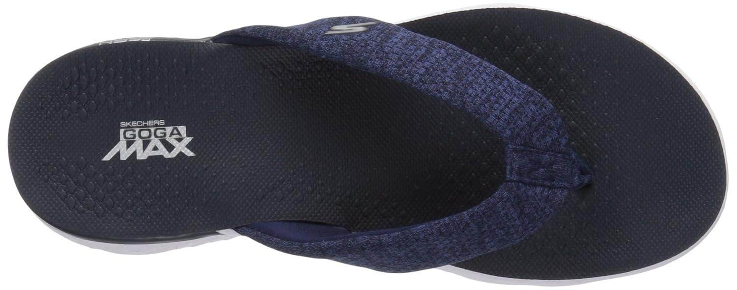skechers women's flip flop (black textile)