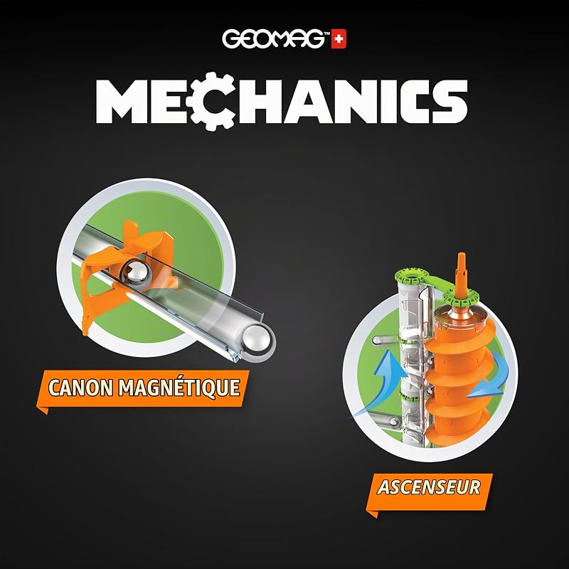 - Mechanics Gravity Elevator Circuit - Jeu Educatif et Créatif pour les Enfants - Blocs de Construction Magnétiques, Circuit avec Blocs Magnétiques - Lot de 207 Pièces