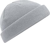 Beechfield B43R Black Fisherman Beanie Hat Unisex 100% Recycled Polyester view 7