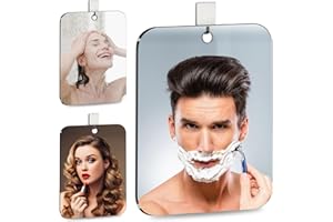 NKJVE Unbreakable Shower Mirror Shaving Mirror for Shower,Shatterproof Mirror for Kids,Acrylic Wall Mirror,10.7x8 in,Plexiglass Makeup Mirror,Largest Travel Wall Hanging,Handheld Camping Mirror