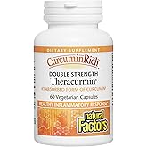 Natural Factors, CurcuminRich Double Strength Theracurmin, 60 mg, Just 1 Capsule Daily, Formulated for Superior Absorption, 60 Count (Pack of 1)