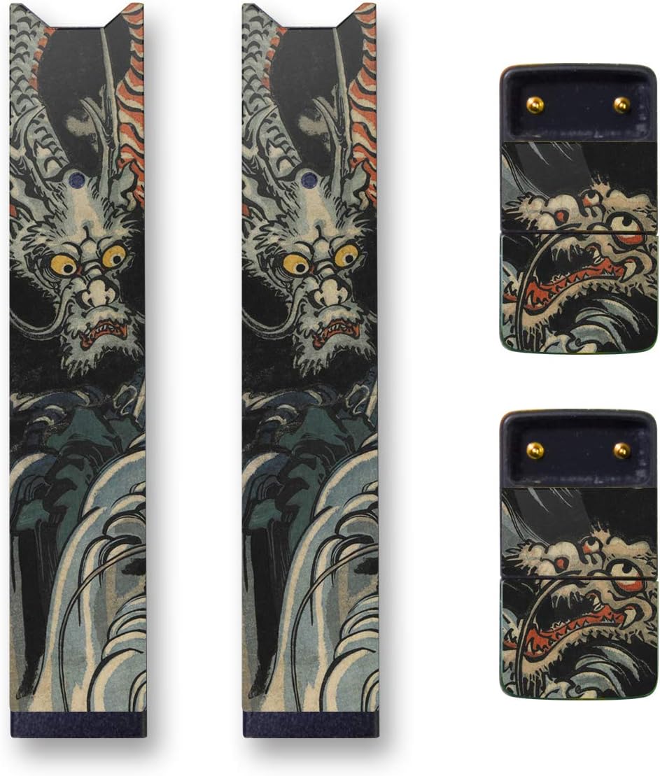 Biijo Japan Juul Skin - 2 Pack - Wrap for juul Accessories Sticker Utagawa-Kuniyoshi UKIYOE (souryuzu)