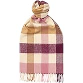 Glen Isla 100% Cashmere Scarf 70.8X11.8IN Classic Check Brushed White - Made In Scotland