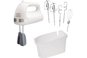 Hamilton Beach 6-Speed Electric Hand Mixer with Whisk, Dough Hooks and Easy Clean Beaters, Powerful 275 Watt Motor, Snap-On S