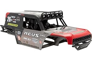 MEUS RACING MB24 SCX24 Body 5.2in 132MM Body Shell ABS+Nylon Carbon Fiber Chassis for 1/24 Axial SCX24 Bronco JLU B-17 C10(Red)