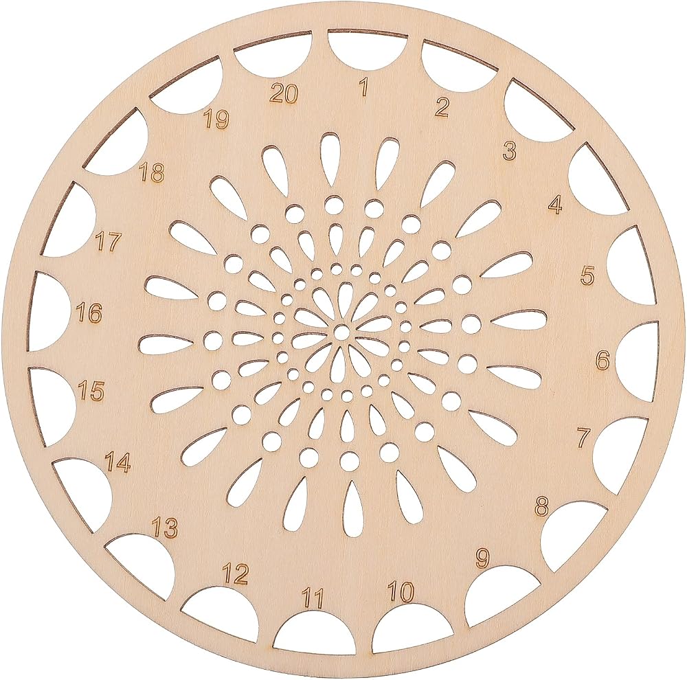 EXCEART Wooden Wire Board for Cross Stitch Thread Organization - Brown