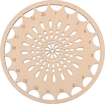 EXCEART Wooden Wire Board for Cross Stitch Thread Organization - Brown