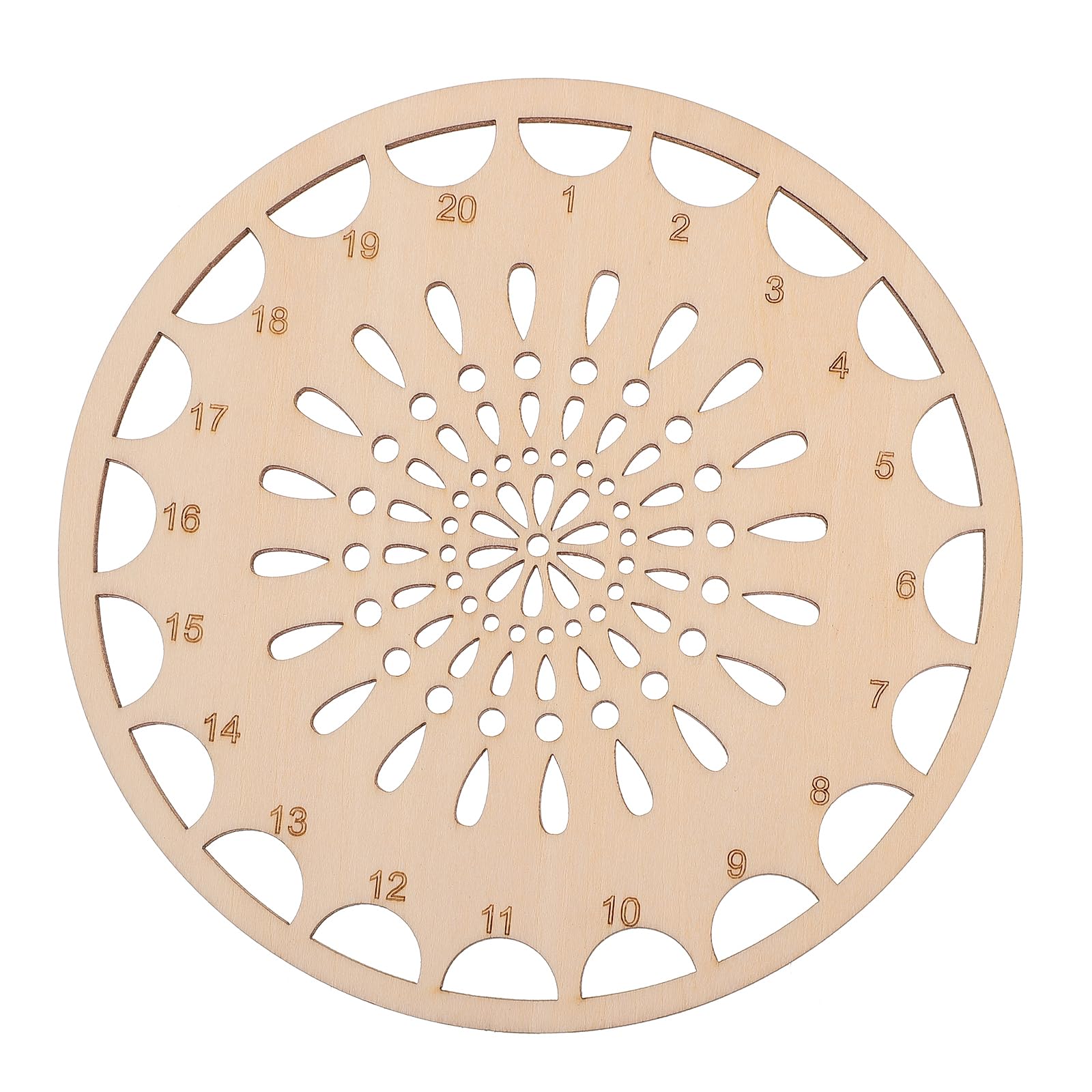 EXCEART Wooden Wire Board for Cross Stitch Thread Organization | Hollow Design Floss Holder for Easy Access and Storage | Compact Sewing Thread Winding Plate