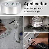 BOMEI PACK Aluminum Foil Tape 50 mm x 50 m High Temperature Heat Resistant view 6