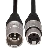 Hosa HXX-001.5 REAN XLR3F to XLR3M Pro Balanced Interconnect Cable, 1.5 Feet