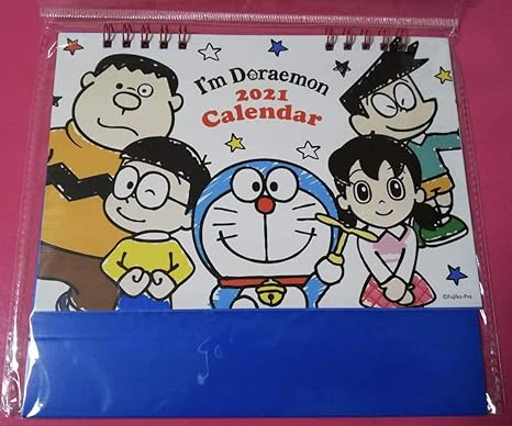 Amazon ドラえもん 卓上カレンダー 21年 スタンド式 日曜始まり 卓上 カレンダー リングスタンド式 アニメ 萌えグッズ 通販