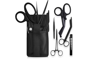 EMS XTRM Quick Response EMT Tactical Medical Tool Kit - Adjustable Belt Pouch, EMT Shears, Bandage Scissor, Forceps, Hemostat, and Pupil Light