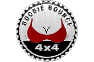 Booble Bounce Badge Rated Car Emblem, 4 x 4 Metal Automotive Bigfoot Badge 3D Metal Car Badges Emblems Round Emblem Decals Ca