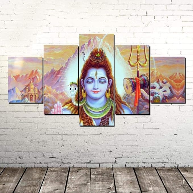 5 Piece Lord God Modern Artwork Wall Art Canvas Poster and Print Canvas