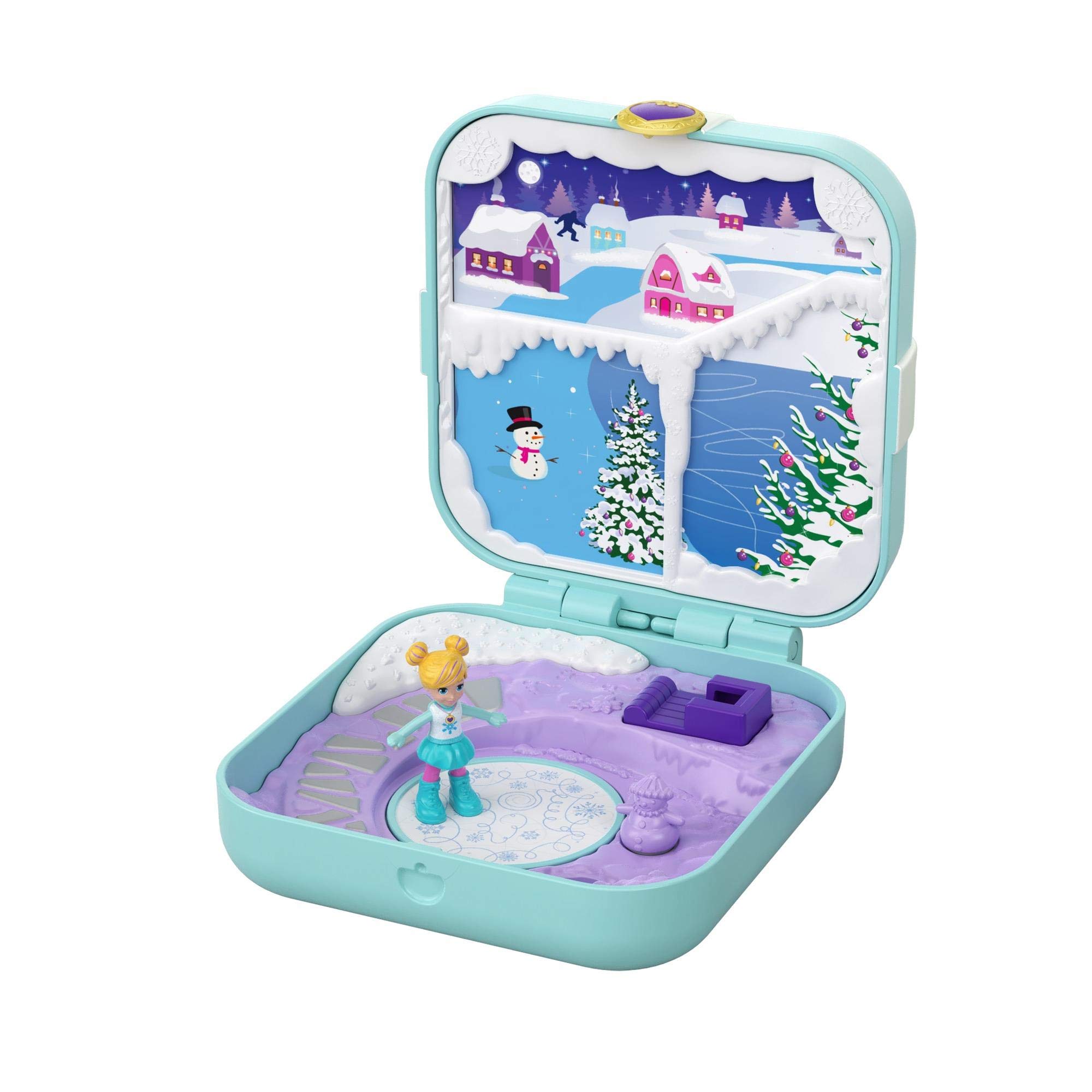 Polly Pocket Frosty Fairytale Compact, Micro Doll & Accessories