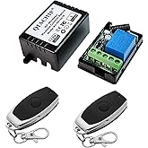 QIACHIP DC 12V 1CH 433Mhz RF Wireless Relay Remote Control Light Momentary Switch Transmitter with Receiver (1relays)