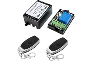 QIACHIP DC 12V 1CH 433Mhz RF Wireless Relay Remote Control Light Momentary Switch Transmitter with Receiver (1relays)