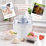 Andrew James Ice Cream Maker 1.5L – Home Frozen Desserts White view 3