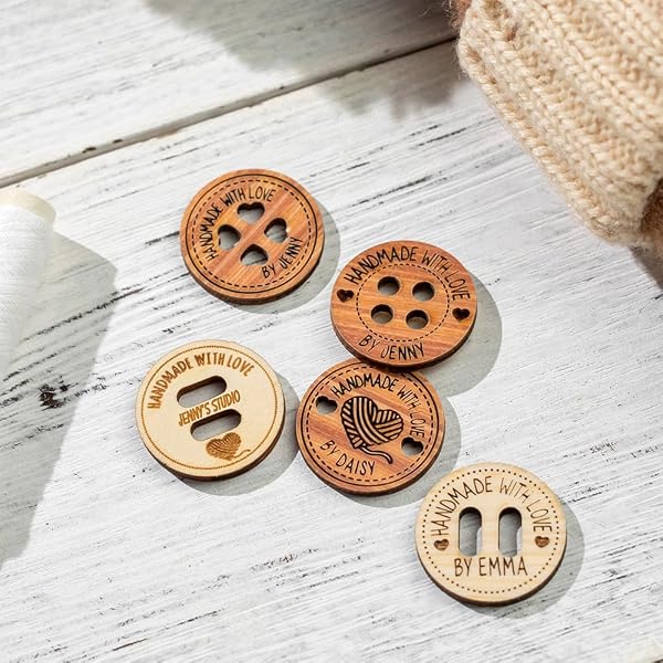 Amazon.com: Personalized Wooden Buttons Custom Name Handmade with