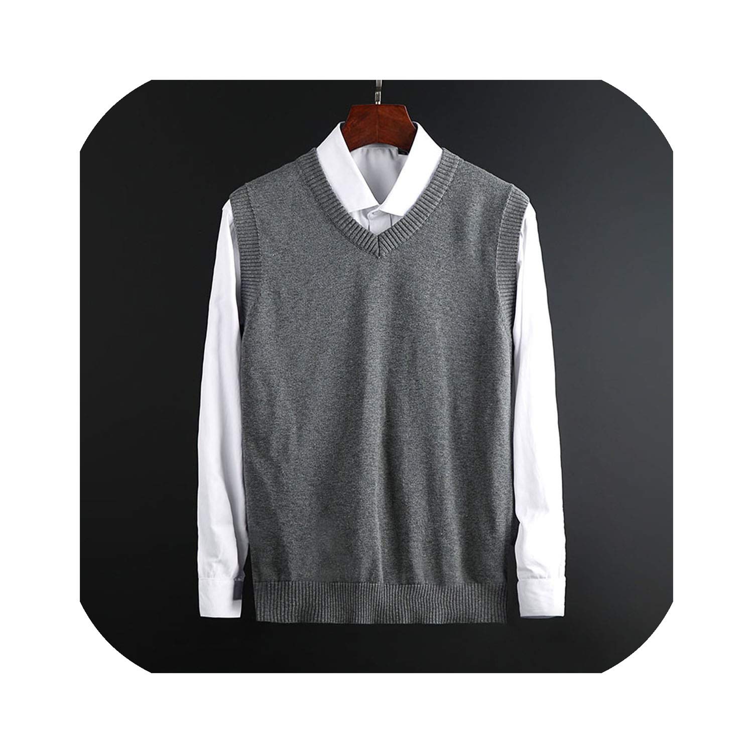 betterluse Sweater Man Pullovers Vest Slim Jumpers Knitwear Sleeveless V Neck Casual Clothing