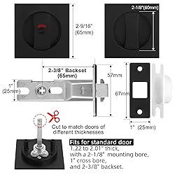 Malimali Pocket Door Lock and Edge Pull Set, Pocket