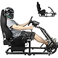 Dardoo G29 Racing Simulator Cockpit with Comfortable Seat Compatible with Logitech/Thrustmaster/Fanatec G25 G27 G920 G923 T300RS,Adjustable Steering Wheel Stand,Not Included Shifter,Wheel & Pedal