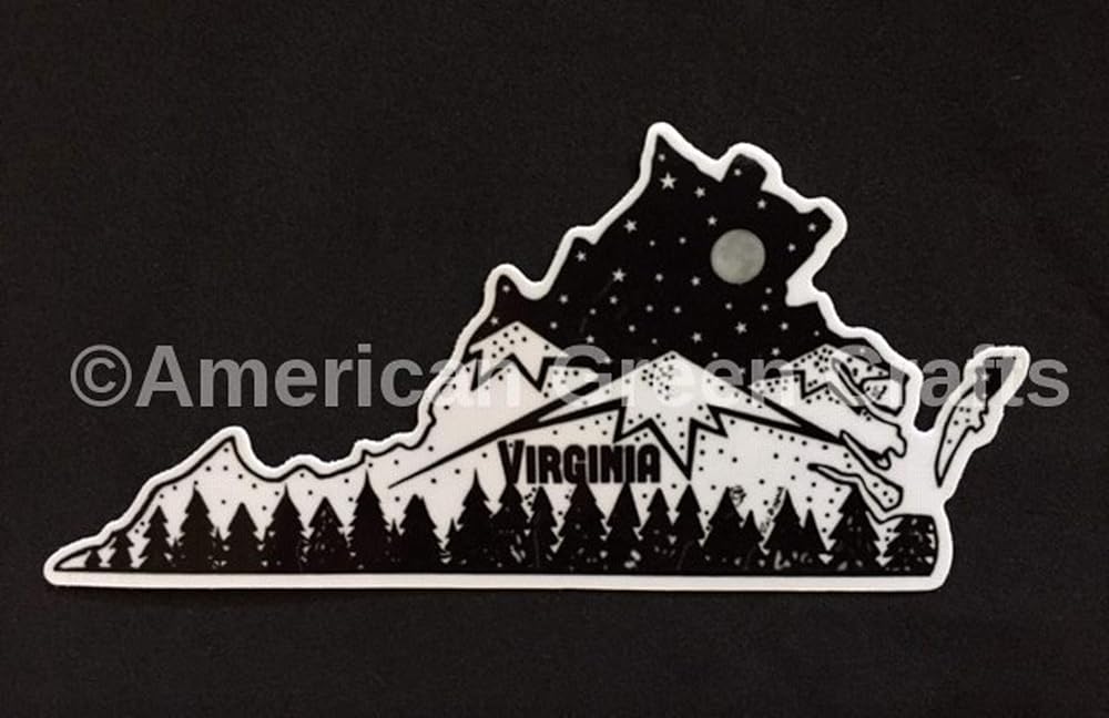 Virginia Sticker, Virginia Bumper Sticker, Virginia Handmade