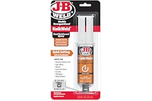 J-B Weld 50176 KwikWeld Steel Reinforced Epoxy Syringe - Dark Grey - 25 ml,Black