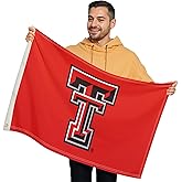 Texas Tech Red Raiders College Sports Printed Flag - NCAA Licensed - Nylon - School Banner (Red, Black, White) (2' x 3')