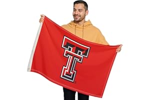 VICTORY CORPS Texas Tech Red Raiders 2' x 3' College Sports Printed Flag - NCAA Licensed - Nylon - School Banner (Red, Black, White)