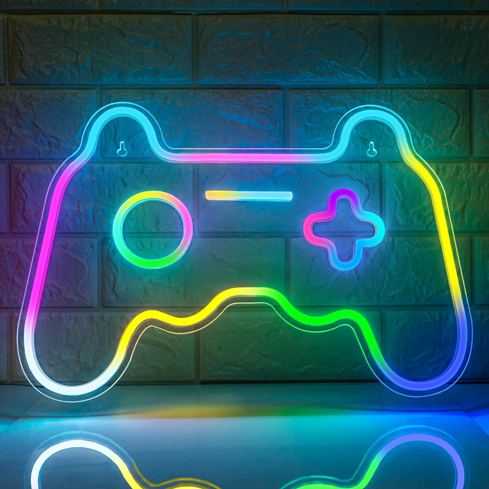 ineonlife Game Neon Sign 21 Light Modes for Gaming Wall Decoration,Dimmable Gaming LED Neon Light Sign, Colourful Gamer LED Sign for Playroom,Game Room,PlayStation,Play Area,Gamer Gift for Boys