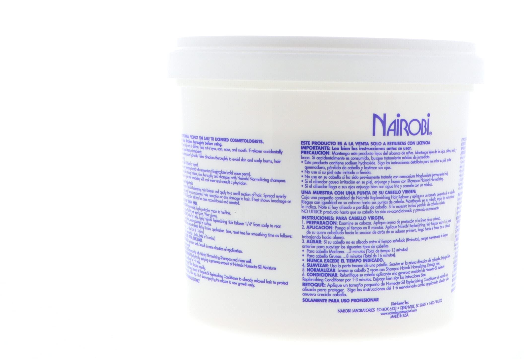 Nairobi Replenishing Hair Relaxer Regular Formula for Normal Hair 64 Fl