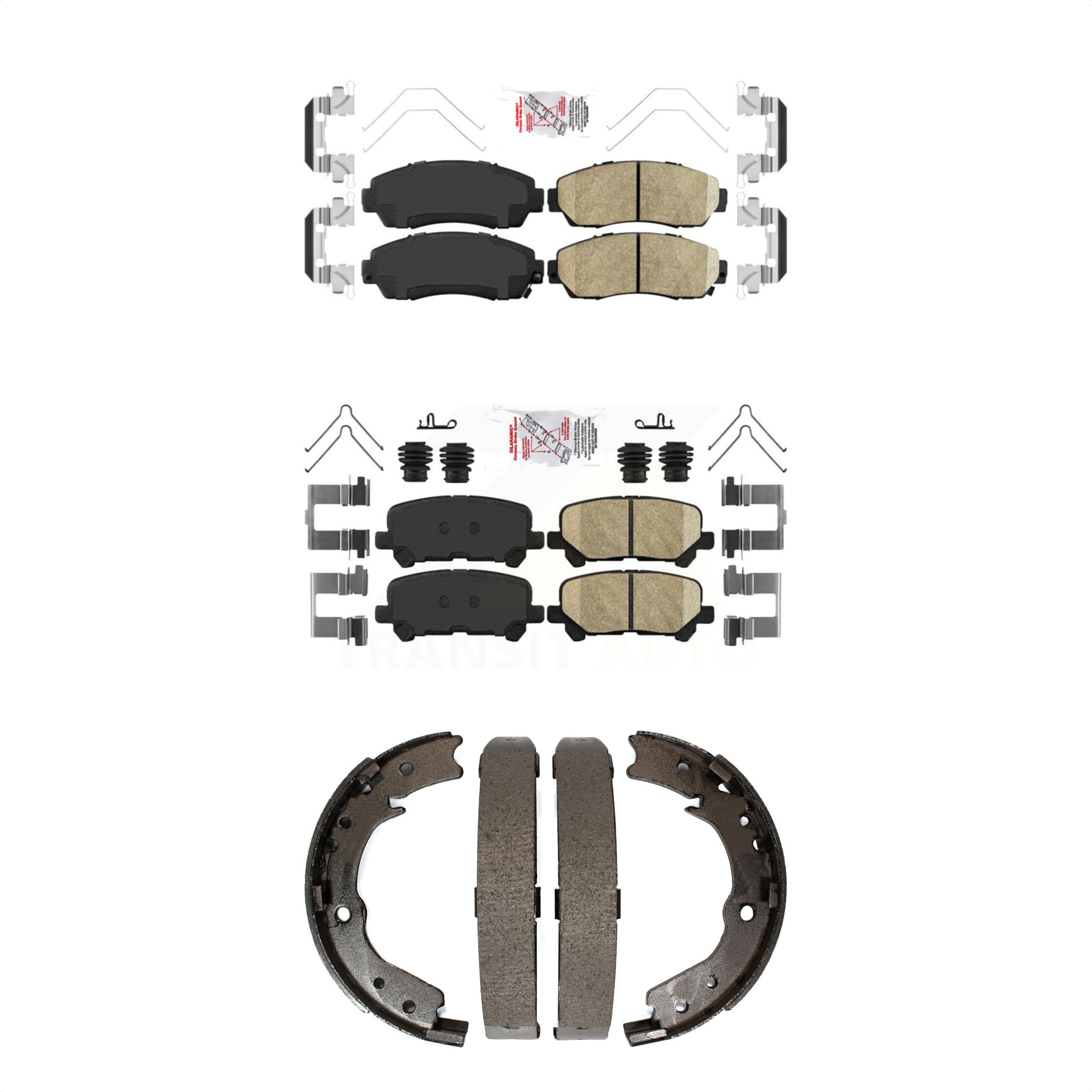 Transit Auto Front Rear Ceramic Disc Brake Pads Kit