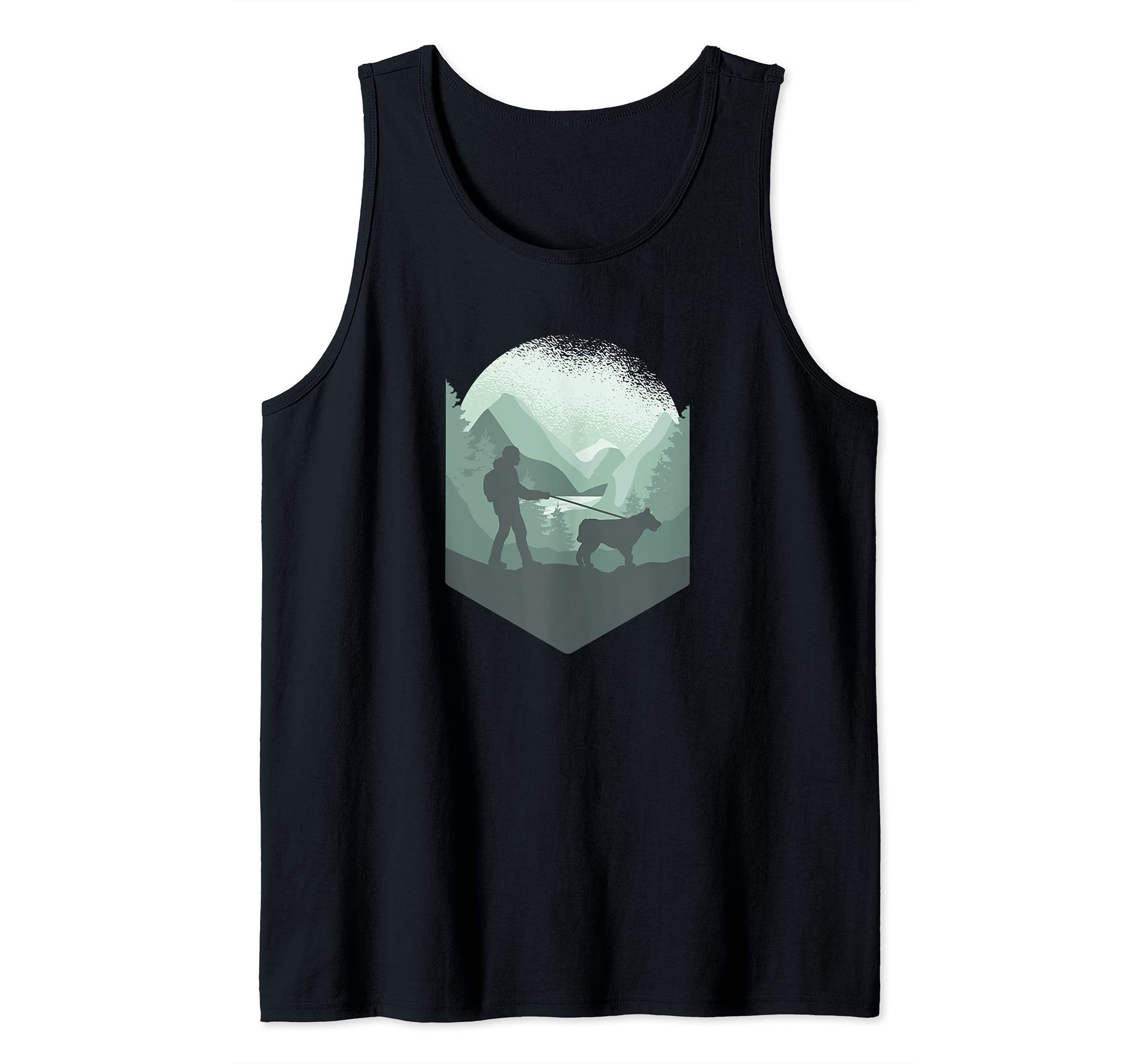 Dog Sports & Walking in The Mountains I Dogs & Nature Lover Tank Top