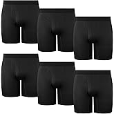 PROTIUM Men’s Boxer Briefs 6-Pack – Ultra-Soft Viscose Underwear, Breathable Moisture-Wicking Fabric, No Ride-Up Fit