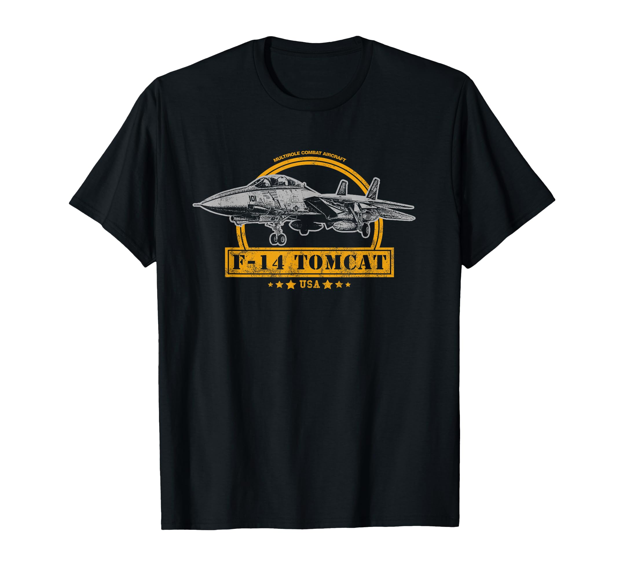 Military Vehicles Gifts & Tees F-14 Tomcat Fighter Aircraft T-Shirt - Men's, Black, Small