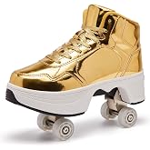 ANEFUN Roller Skate Shoes for Women Girls Boy and Men 4-Wheels Fashion Professional Outdoor Indoor Quad-Skates for Kids &amp; Adults Christmas/Birthday Gifts