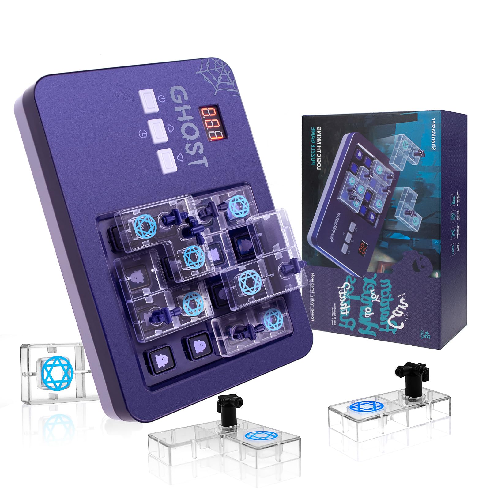 Smart Games - Phantom Theme, Puzzle Game with 600 Challenges, 3 Playing Modes, 8+ Years - Challenges Brain Teaser Puzzles Handheld Game -Suitable Gifts for 8 9 10+ Year Old Boys