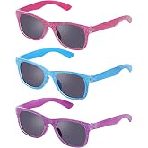 obmwang 3 Pack Kids Sunglasses Girls Princess Glitter Sunglasses for Toddler Girls Cute Glasses UV 400 Protection