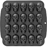 20 Cavities Large Skull Silicone Mold - 3D Skull Ice Cube Mold, Halloween Silicone Molds Bpa Free for Chocolate, Jelly, Wax Melt, Ice Cubes, Gelatin and Resin,Finished Size: 2.36 In × 1.40 In