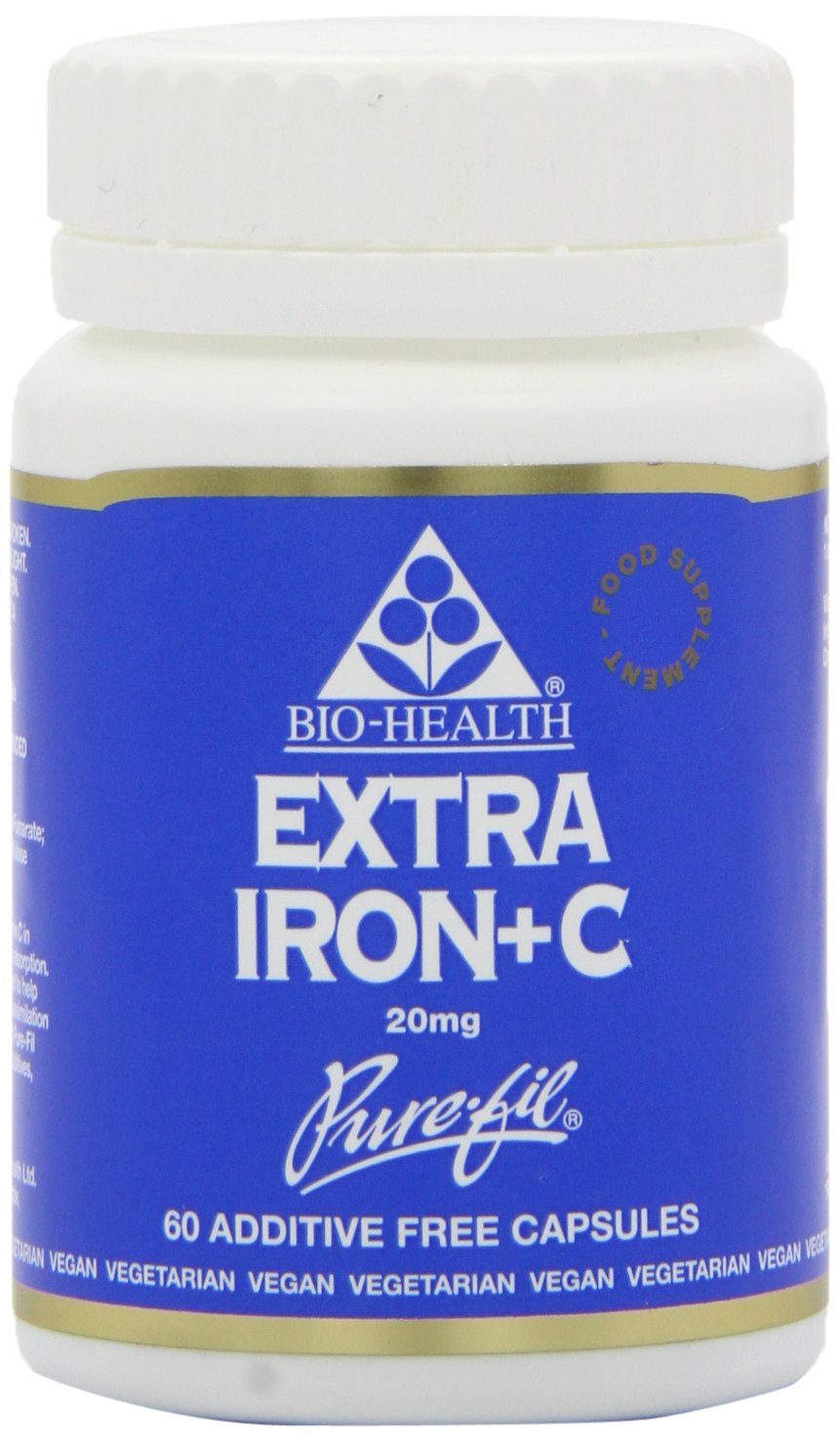 Bio Health Extra Iron 20mg 60 Capsules