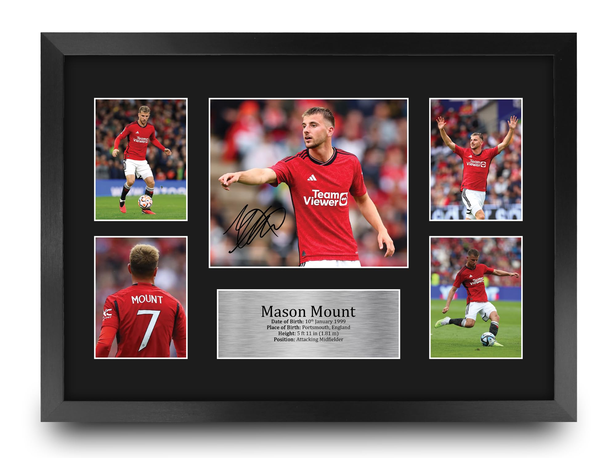 HWC Trading FR A3 Mason Mount Printed Memorabilia Signed Autograph Photograph Display for Football Fans and Supporters - A3 Framed