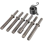 YaeCCC 7 Pcs Heavy Duty Smoothing Pneumatic Air Rivet Hammer Tools Steel Air Hammer Chisel Pneumatic Hammer for Hollow Solid Half-hollow Rivet
