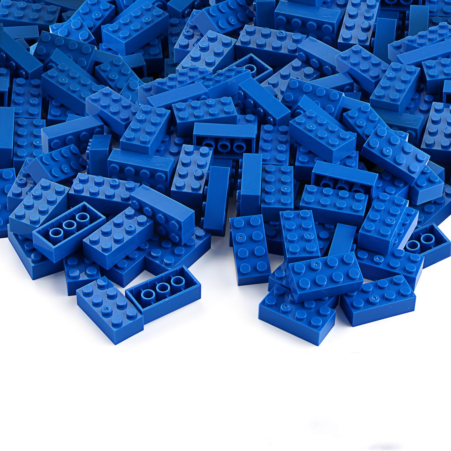Basic Parts 320 Pieces 2x4 Blue Bricks Parts Building 3001 Creative Play Blocks Set Toy Accessories Combine with Major Brick Brands (Blue)